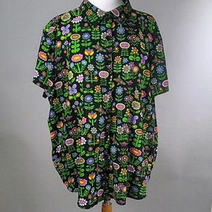 Nooworks Joyce Awesome Blossom 4X Button down shirt